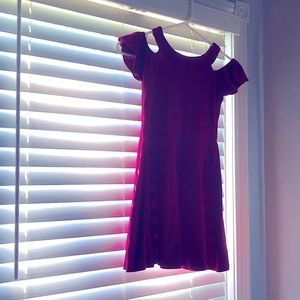 Girls cold shoulder dress